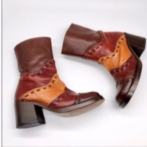 euro club Shoes | Euro Club Retro Patchwork Leather Boots | Poshmark